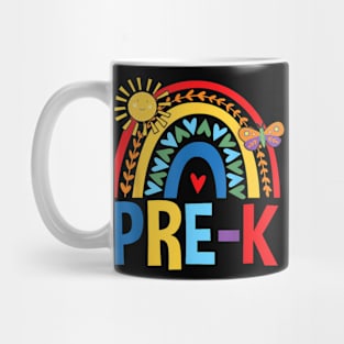 Pre K Rainbow With Cute Sun Back To School Mug